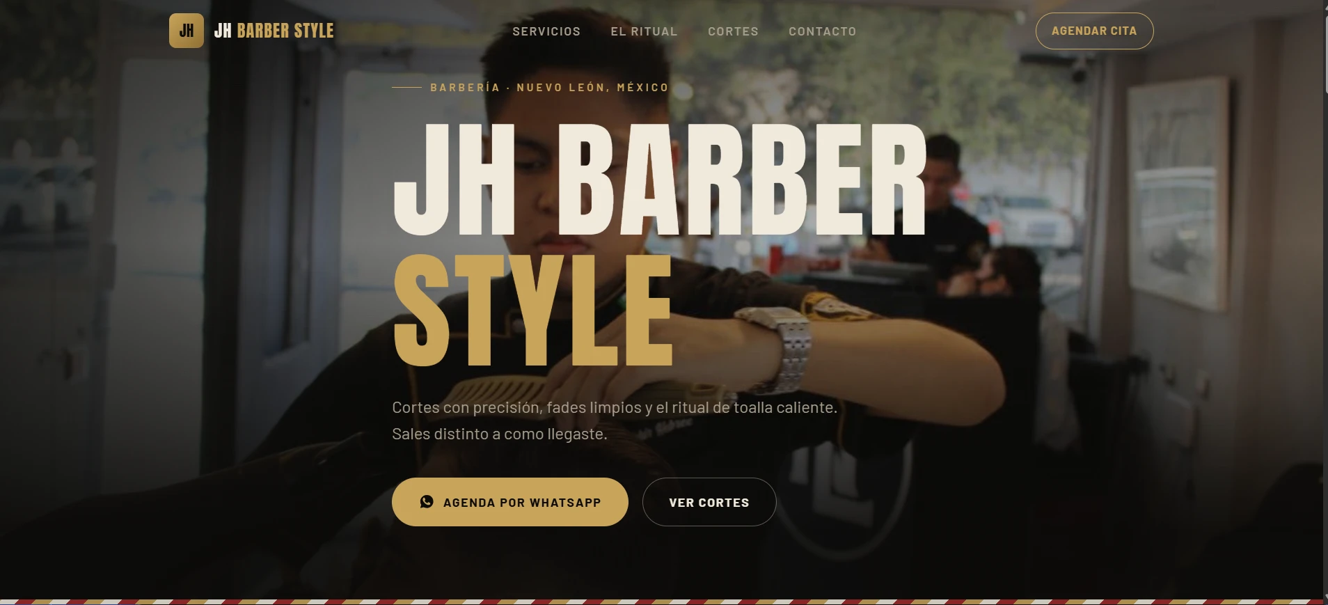 P&aacute;gina de JH Barber Style